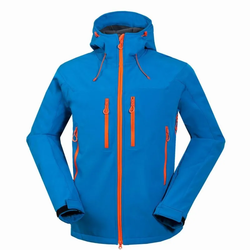 Мужские зимние походные Куртки Softshell уличные спортивные куртки с капюшоном для