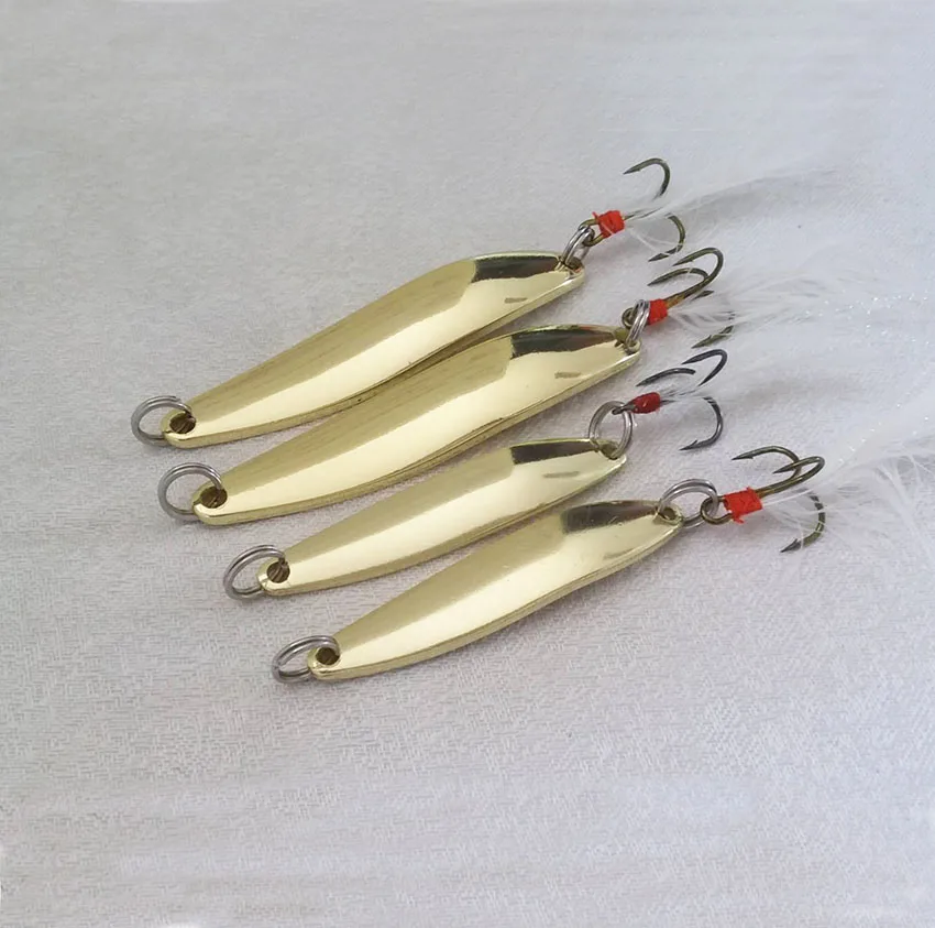 Willowleaf Fishing Spoon 5g/7g/10g/13g Silver and Gold color with Further hook fishing lure China | Спорт и развлечения