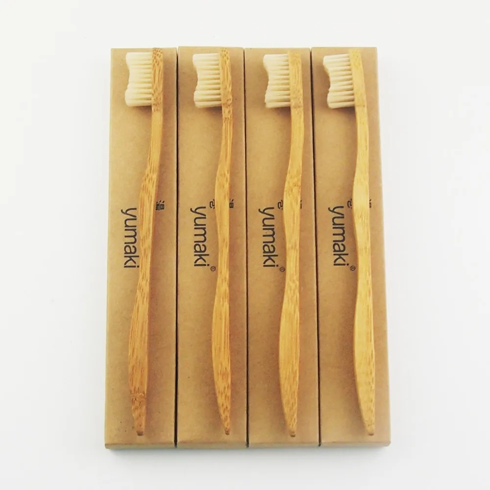 Зубная щетка из бамбукового волокна с мягкой щетиной 50 шт.|wood toothbrush|toothbrush woodnovelty