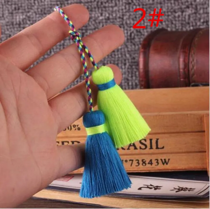 NO1-2-2 pairs(4PCS) DIY 2 пары(4 шт.) хлопок двойной кисточкой Подвески Украшения ручной работы аксессуары для изготовления ювелирных изделий - Цвет: NO1-2-2 pairs(4PCS)