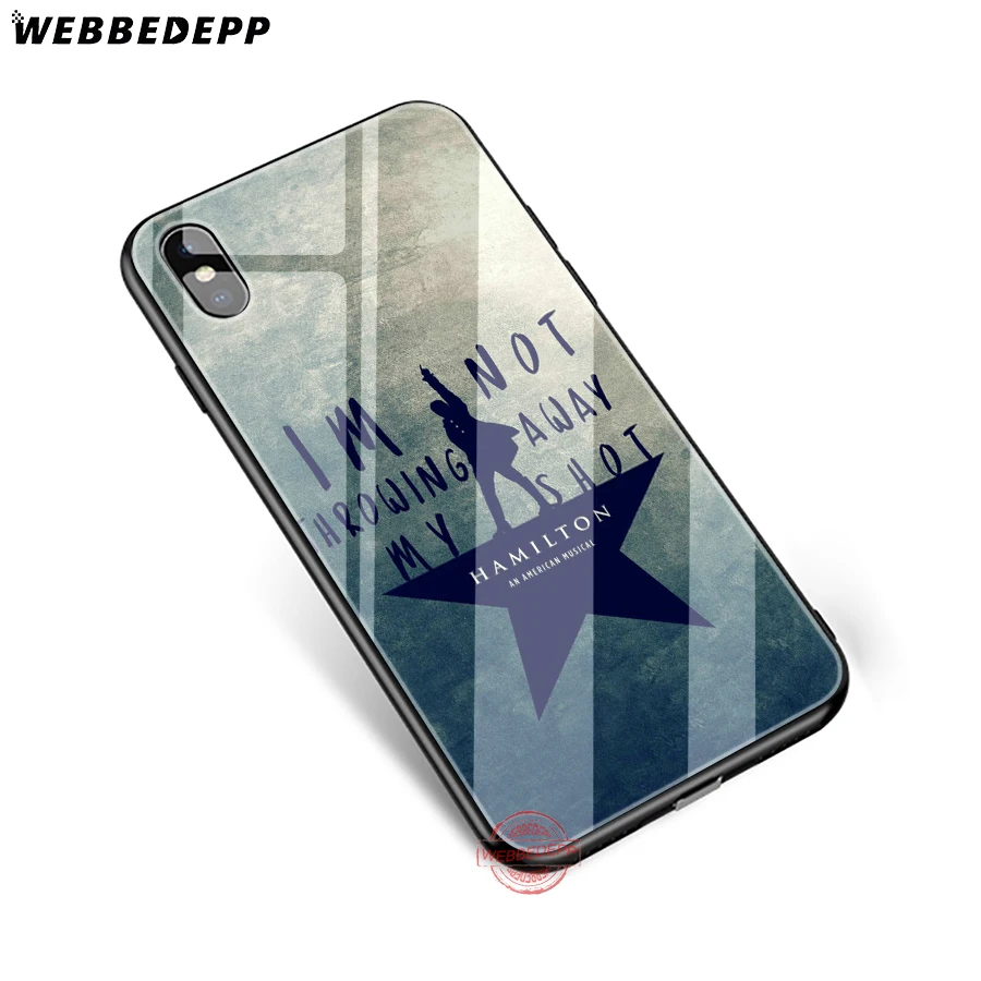 WEBBEDEPP Hamilton Музыкальный Чехол для телефона из закаленного стекла Apple iPhone XS Max XR X 8 7 6S