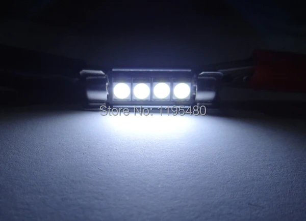 10 шт. без полярности 100% ошибок C5W 41 мм 42 4smd 211-2 212-2 214-2 6451 6411 светодиодный Canbus Festoon