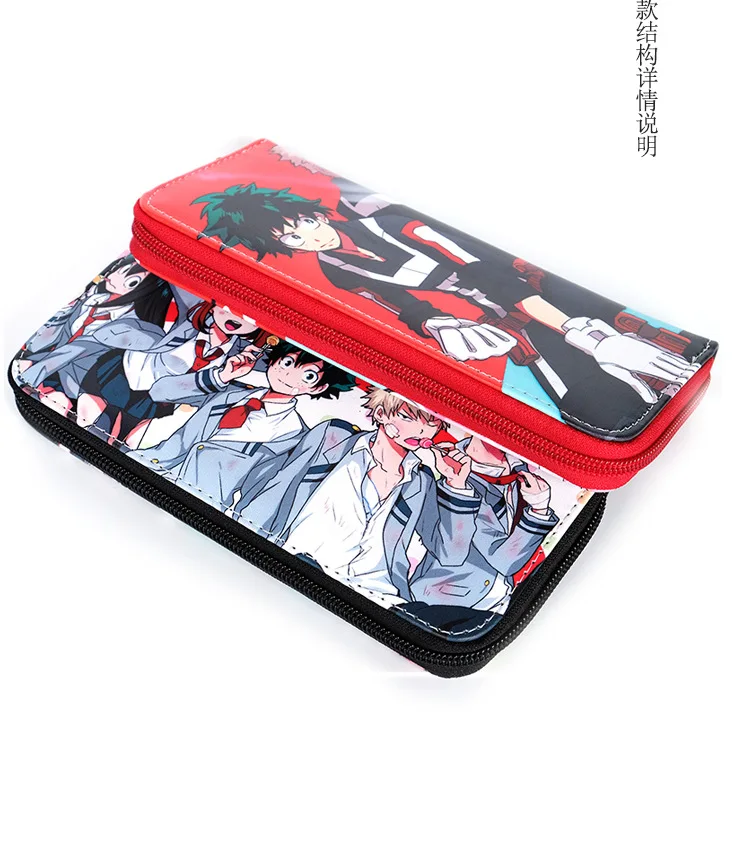My Hero academic Аниме Косплей кожаный бумажник Midoriya Izuku длинный цветной кошелек на