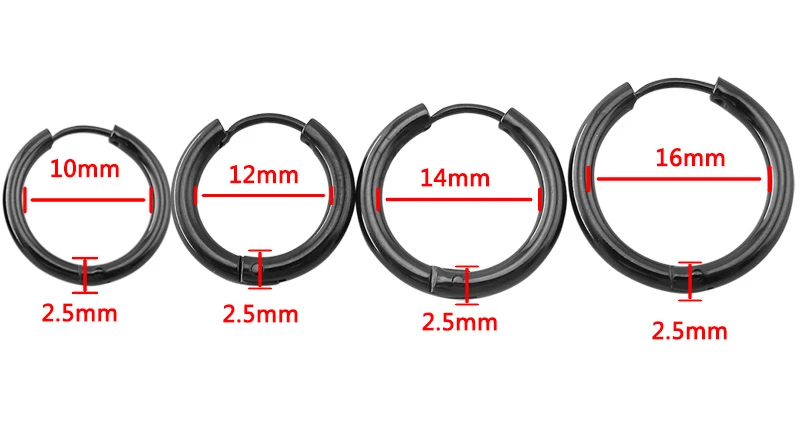 

Round stainless steel ear earrings earrings titanium steel man earrings girl accessories 2020