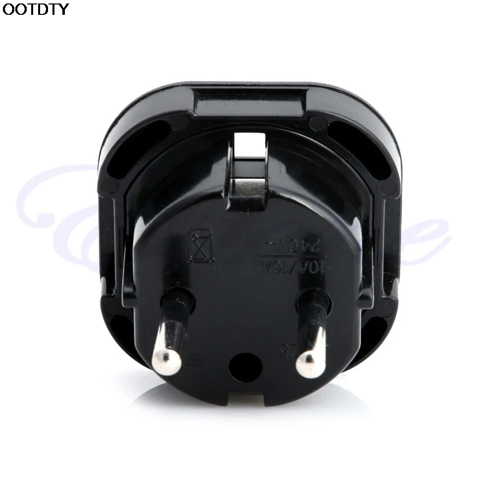 1pcs New UK to EU 2 Pin Euro Europe AC Travel Power Adaptor Plug Socket Adapter Convertor - L060 hot | Электроника