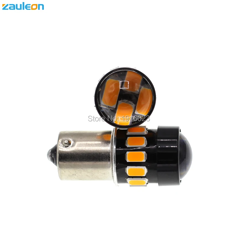 Zauleon 2 шт. 1156 BAU15S PY21W P21W 1157 P21/5W 5730 16LED янтарно желтый светильник для указателей