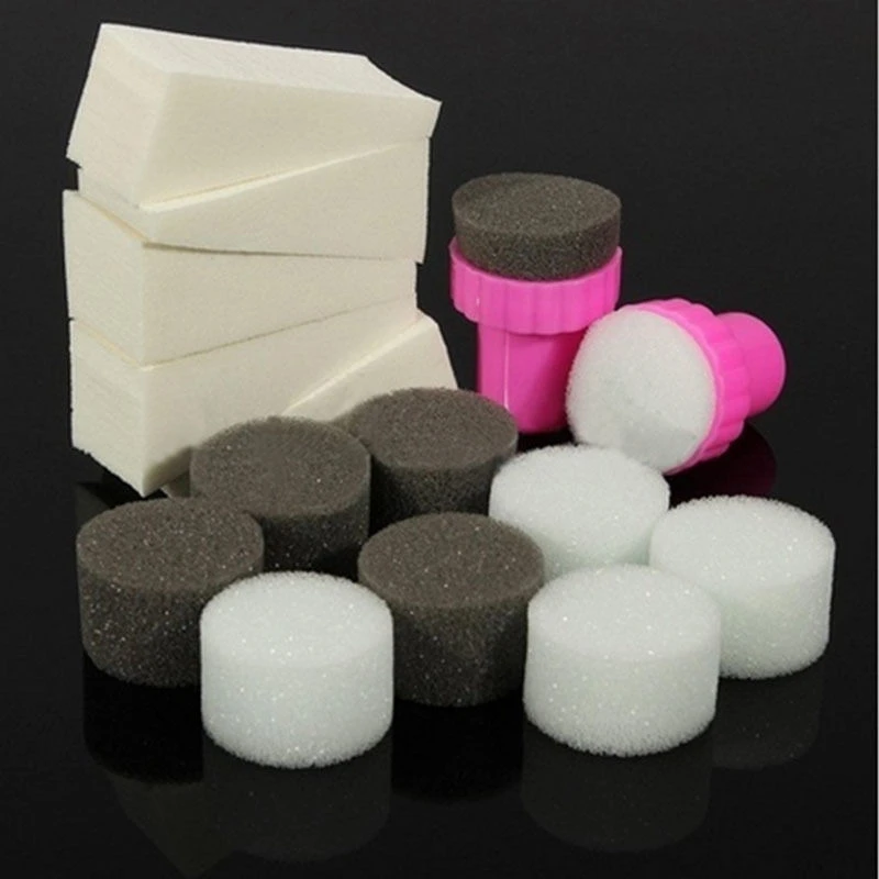 1 Набор губка для ногтей штамп шаблон переноса изображений инструмент