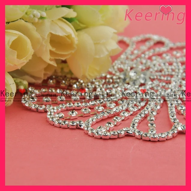 

New Arrival Free Shipping Bridal Appliques Rhinestone Embellishment WRE-051