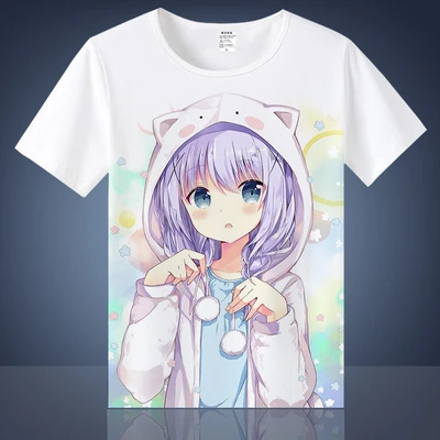 Футболка для косплея нового дизайна ка гочумон ва Usagi футболка по аниме Desuka cafuu chino