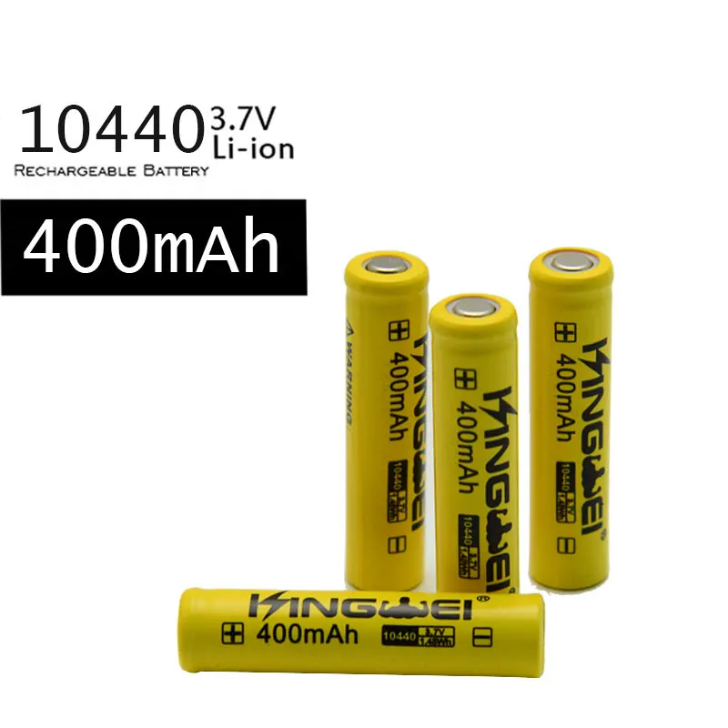 

10pcs kingwei 400Mah 10440 AAA Batteries Rechargeable Bateria 3.7V Li-ion Lithium Battery For LED Flashlight Toy Eletronic