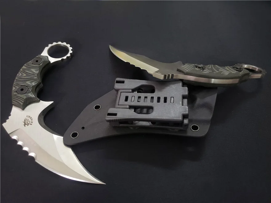 Gryan магазин Коготь Karambit CS GO ножи D2 лезвие G10 Ручка Открытый Тактический Кемпинг выживания фиксированное лезвие нож утилита EDC инструменты