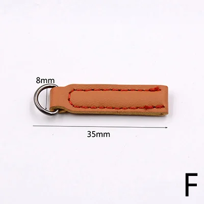 F Meetee 10 шт. 20-40 мм кожаный молния головной ползунок Съемник DIY сумка Украшение Подвеска для застежки-молнии ручной работы аксессуары для одежды BD507 - Цвет: F