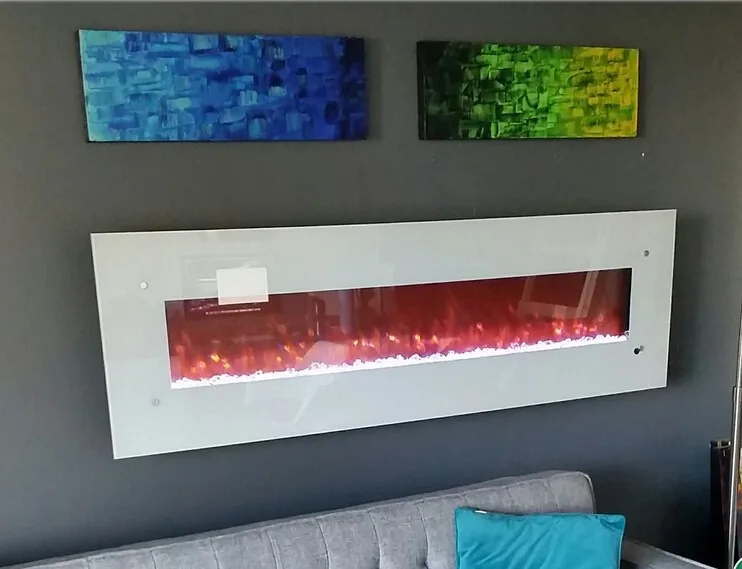 Белый Электрический камин со светодиодным пламенем|electric fireplace|white electric fireplaceelectric
