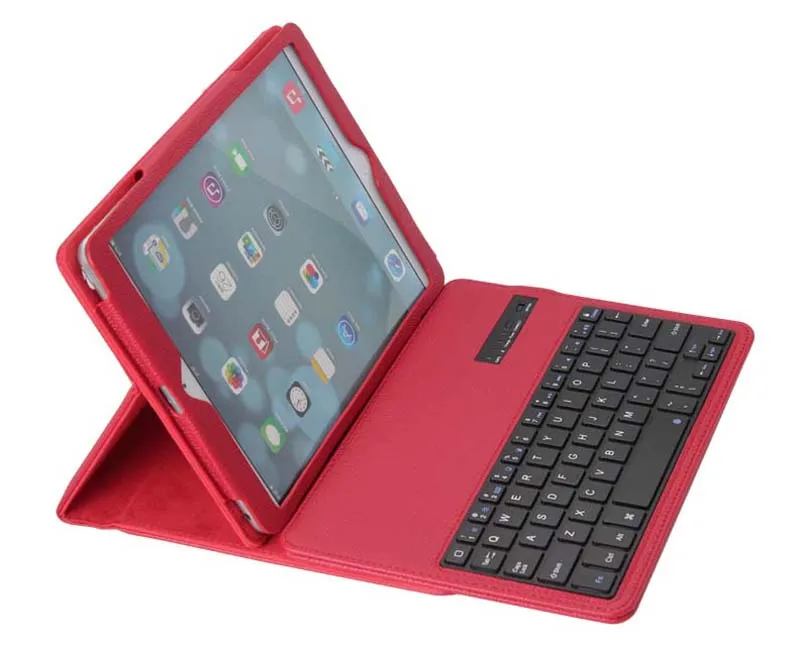 Съемный беспроводной Bluetooth Русская/Иврит/испанская клавиатура Стенд PU кожаный