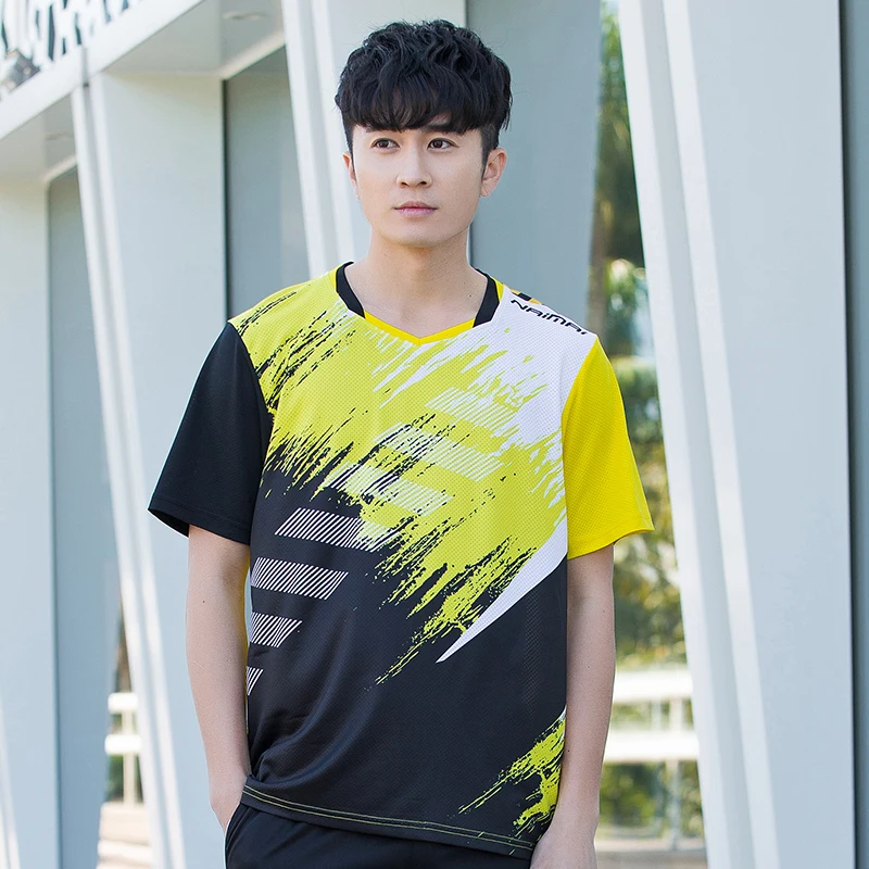 Man 1 shirt Новинка, футболка для бадминтона с бесплатной печатью, для женщин и мужчин, теннисные майки, теннисная футболка, одежда для бадминтона 5091 - Цвет: Man 1 shirt