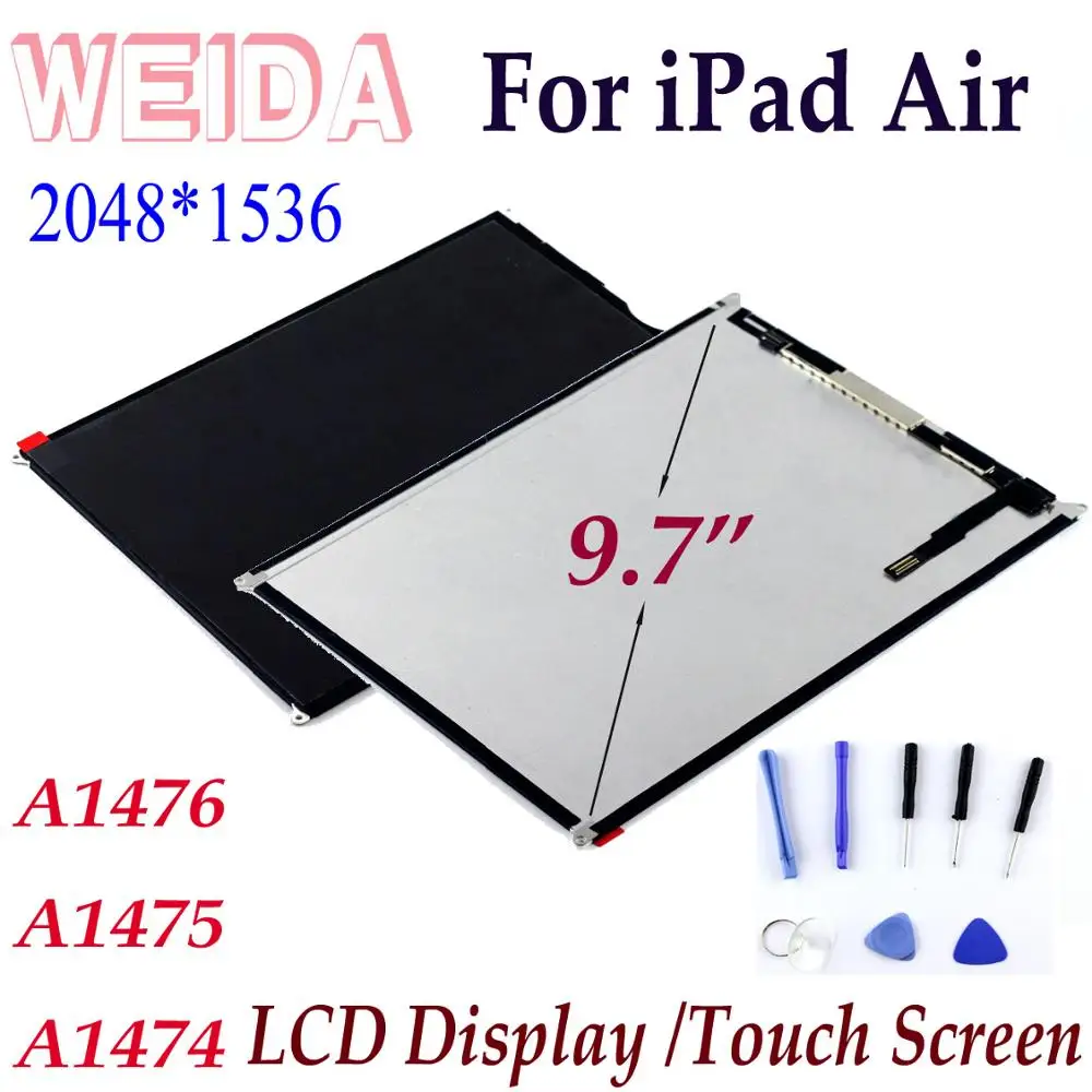 WEIDA lcd 9," для iPad Air lcd A1474 A1475 A1476 экран дисплея без сенсорной замены для iPad air