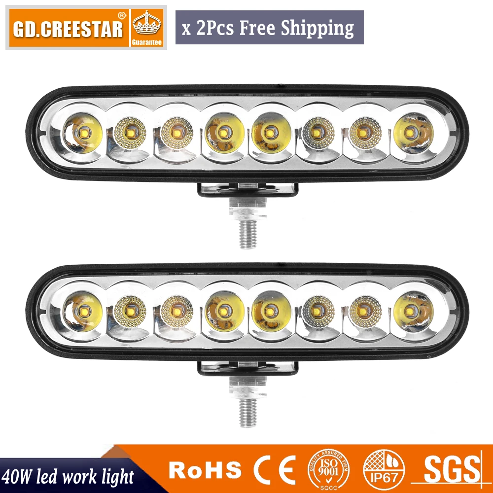 Светодиодная панель рабочего освещения 40 Вт комбинированная 7 дюймовая для