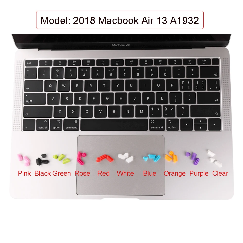 Силиконовый анти-Пылезащитный Набор для нового MacBook Air 13 A1932 ноутбука пылезащитный Разъем порты чехол