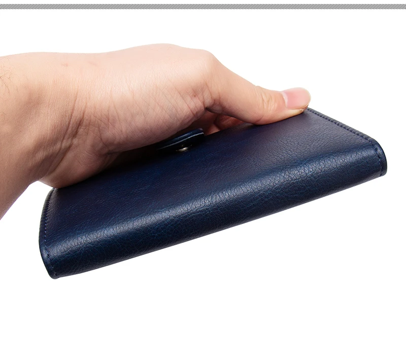 Russian Buckle blue solid color national Passport Cover Built in RFID Blocking Protect personal information