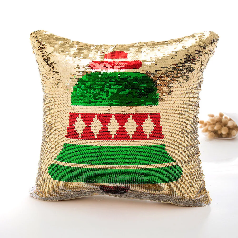 40х40см Рождественский подарок Рождественская наволочка цвет блестки для кафе