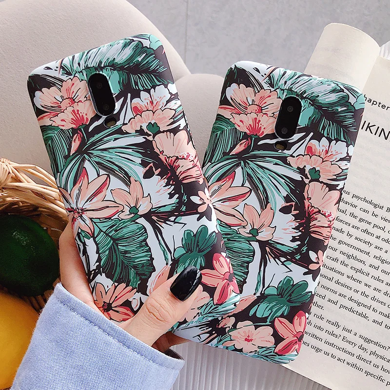 Чехол для oneplus 7 Pro, чехол для oneplus 7 Pro 6 6T 5T One plus 6t oneplus 7 7T Pro, чехол в стиле ретро с цветочным принтом и масляными цветами, жесткий чехол для телефона s