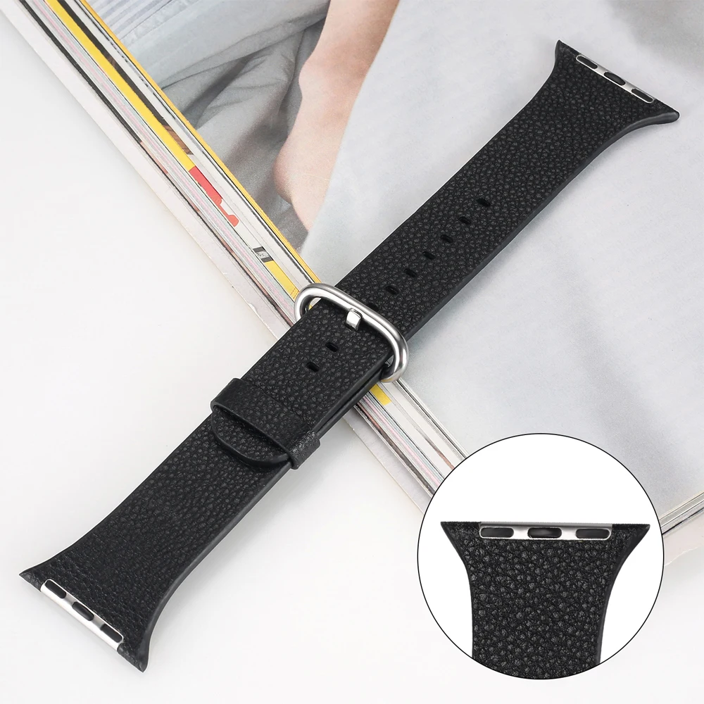 Новый ремешок из натуральной кожи для apple watch 42 мм/38 мм/44 мм/40 мм браслет correa