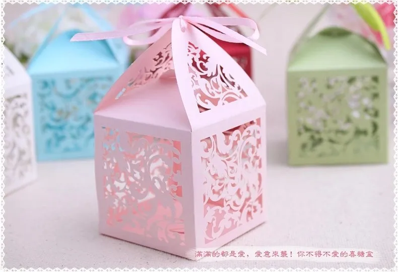 Подарочная коробка для конфет с лазерной резкой 50 шт./лот|laser cut|pack packlaser laser |