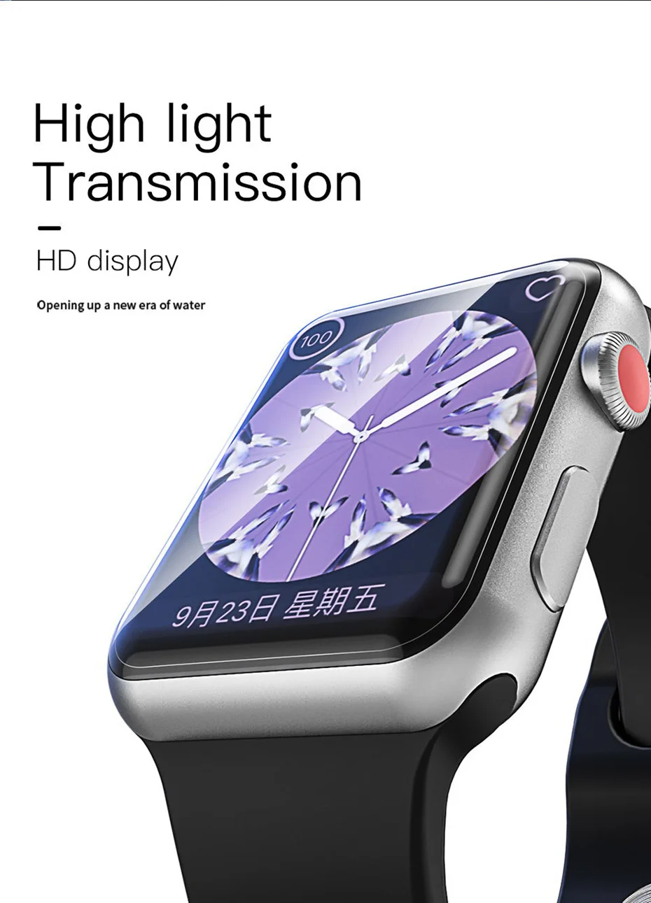 PZOZ для apple watch 4 5 защитный чехол для экрана 40 мм 44 мм мягкая Гидрогелевая пленка 3D полное покрытие для apple watch 1 2 3 часы 38 мм 42 мм