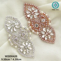 30 pieces wholesale rhinestone crystal applique patch iron on for dresses hair accessory wdd0420 s