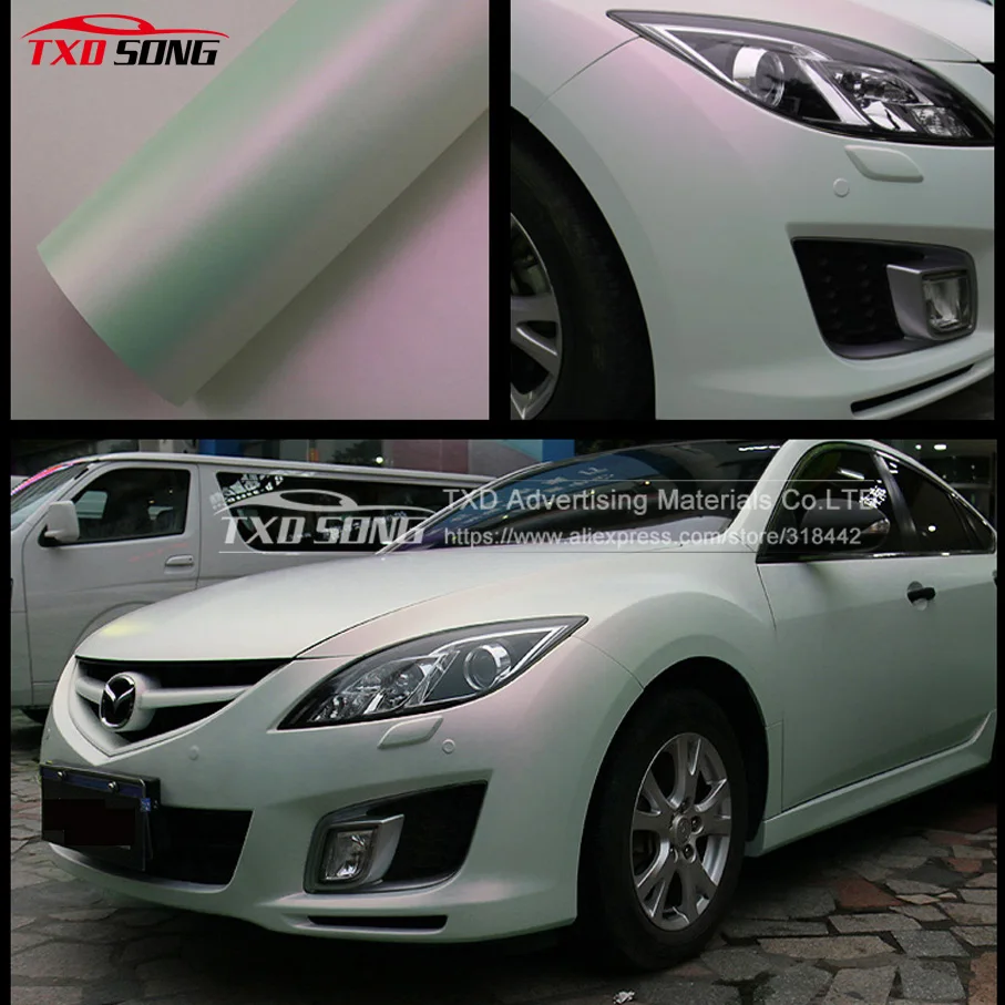 Премиум матовая белая и розовая виниловая пленка хамелеон наклейка хамелеона с