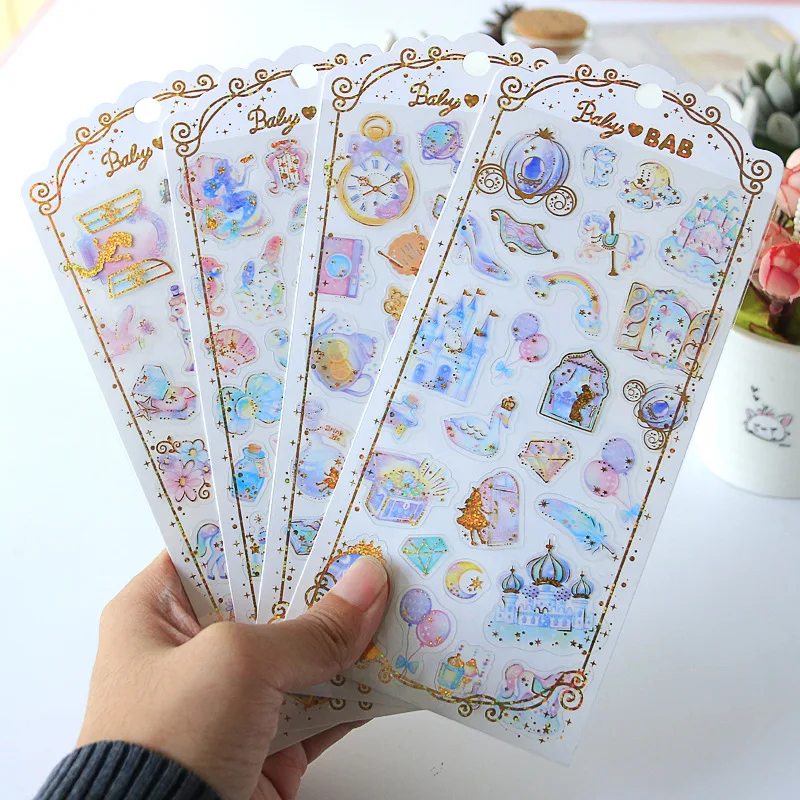 Позолоченные декоративные канцелярские наклейки Звездная мечта принцесса для