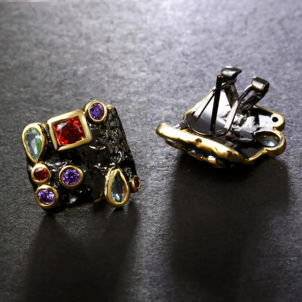 Уникальный абстрактный вечерние 2018 Мода черный золотой цвет украшения