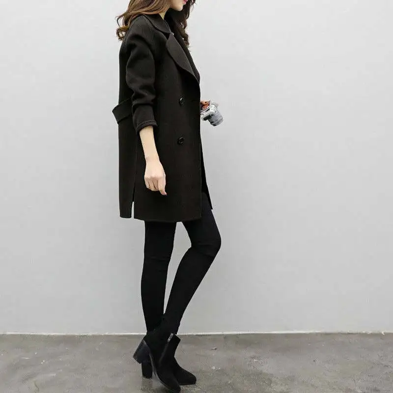 2019 Women Korean Winter Long Overcoat Outwear Coat Loose Plus Size Cardigans Sleeve Elegant CGU 88 | Женская одежда