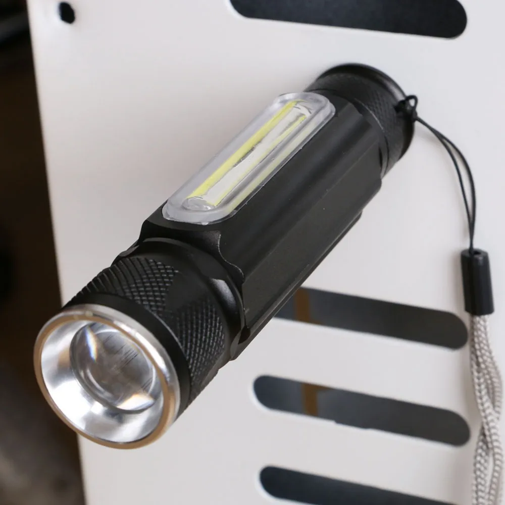 Магнитный мини фонарик SANYI 4 режима перезаряжаемый usb 2 в 1 прожектор для кемпинга