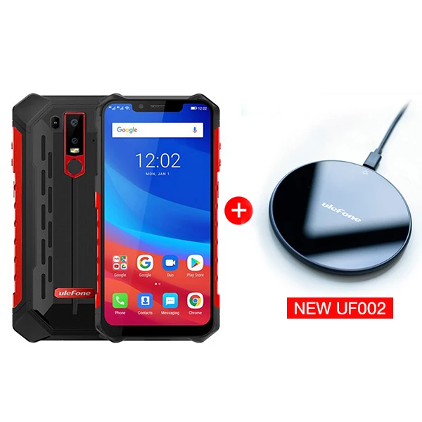 Red N Charger Ulefone Armor 6 IP68 водонепроницаемый мобильный телефон Android 8,1 Helio P60 Octa Core 6GB 128GB Face ID NFC IP69K прочный смартфон - Цвет: Red N Charger