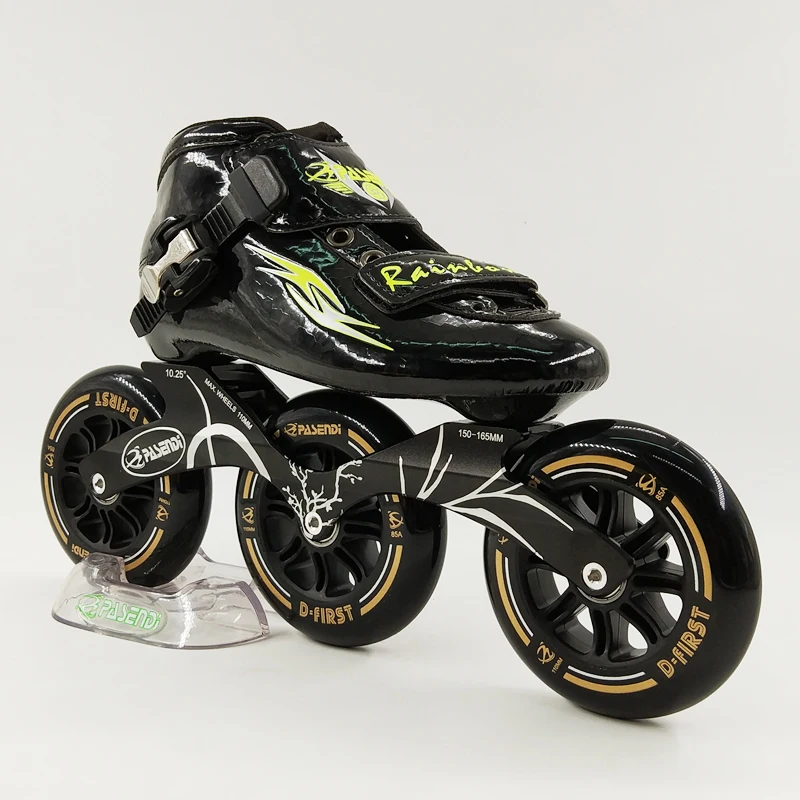 Kids Skates Shoes pasendi Speed 3 Rodas Wheels Roller Skate 3x110 Professional racing Inline Skating Patines Women Men | Спорт и