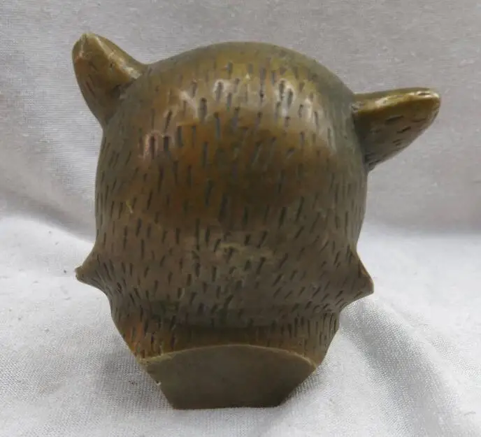 China Feng Shui brass copper Beautiful 12 animal head--Tiger head statue | Дом и сад