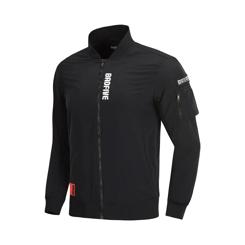 Li-Ning Мужская баскетбольная куртка серии BAD FIVE с защитой от ударов, спортивная куртка с карманами и подкладкой AJDP005 MWJ2591 - Цвет: AJDP005-3H