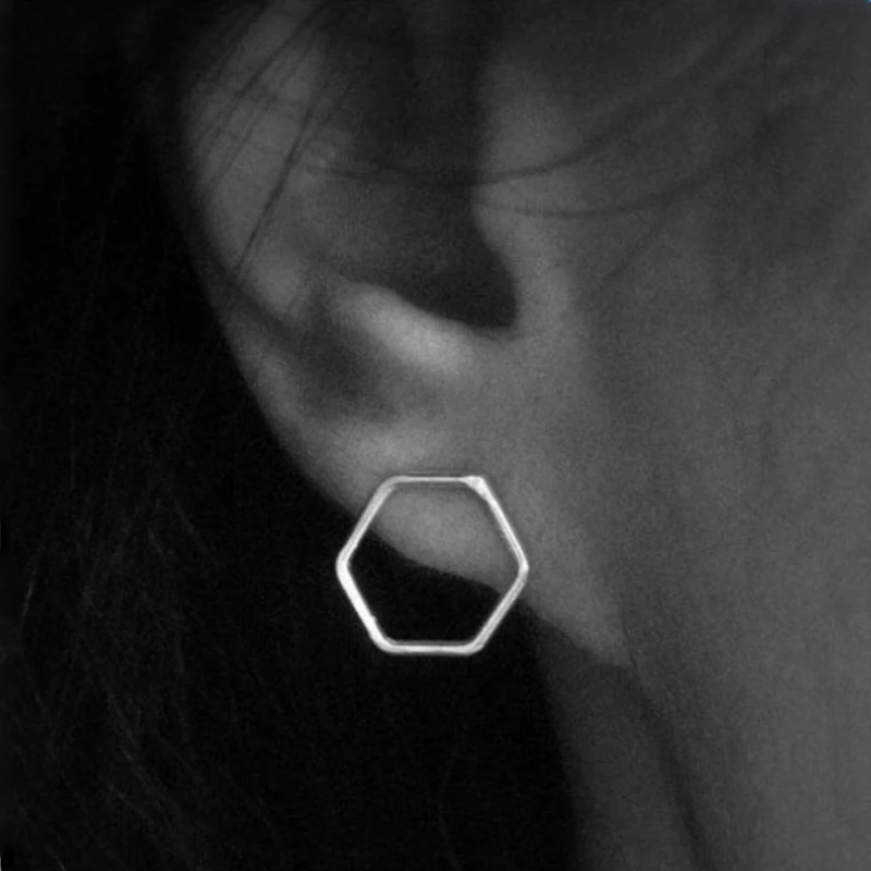 Женские серьги пусеты Poputton Винтажные с геометрическим узором 2018|stud earrings|stud earrings