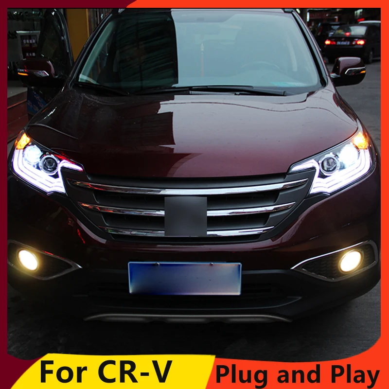 KOWELL автомобильный Стайлинг для Honda CRV головной светильник s Головной фонарь светодиодный DRL передний светильник Биксеноновая линза ксенон HID