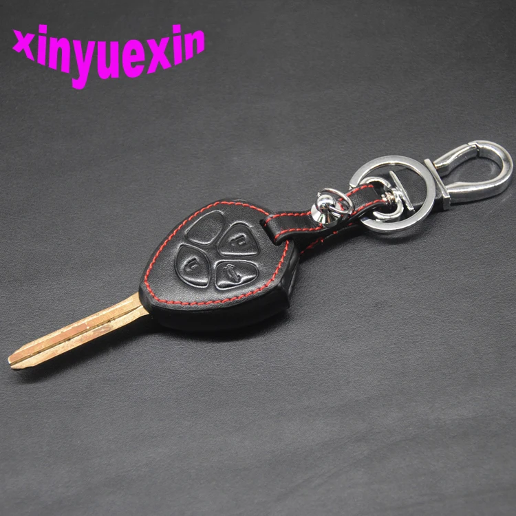 Xinyuexin кожаный чехол для автомобильного ключа Fob Toyota Camry RAV4 Yaris Matrix Corolla Venza Crown