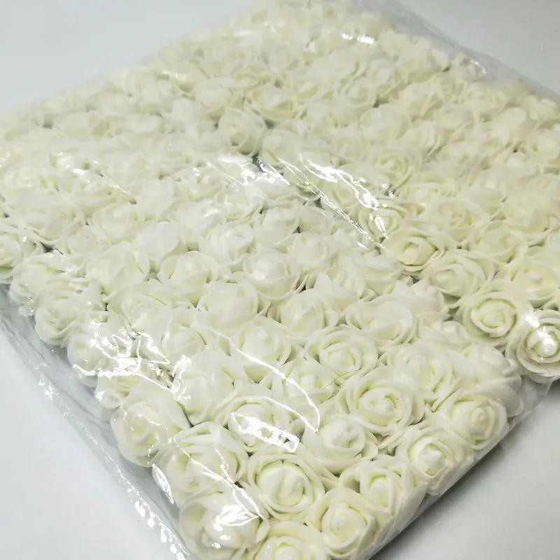 milk white 144 шт./лот, 2 см, искусственные Искусственные цветы из пенопласта, букет, украшение для свадебного фестиваля, сделай сам, F003 - Цвет: milk white