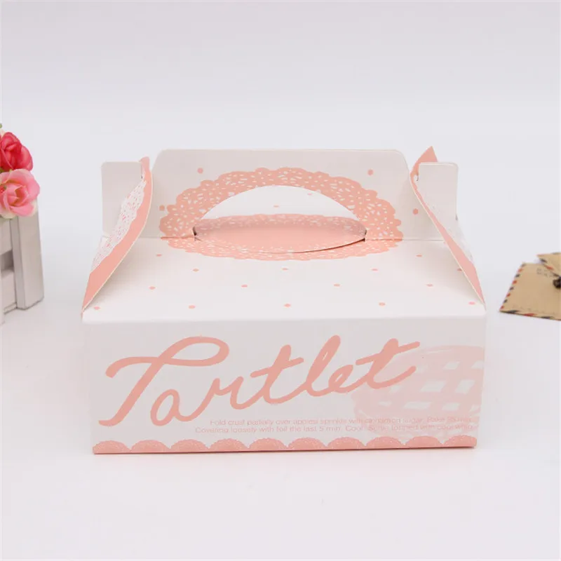Бумажная коробка Подарочная для выпечки упаковка пищевая бумага розовое кружево