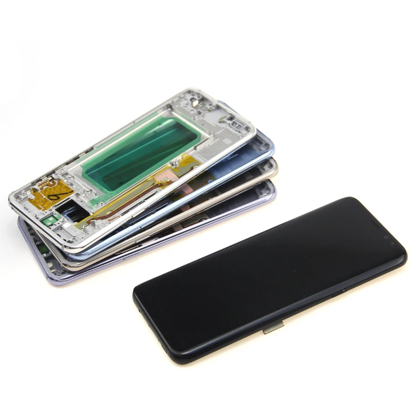 Супер AMOLED S8 LCD с рамкой для SAMSUNG Galaxy G950 G950F дисплей Plus G955 G955F сенсорный экран