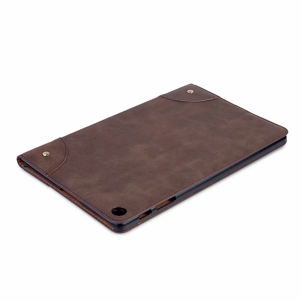Drak Brown Чехол для планшета с подставкой для samsung Galaxy Tab A 10,1,, SM-T510, SM-T515, чехол из искусственной кожи, защитный чехол в стиле ретро - Цвет: Drak Brown