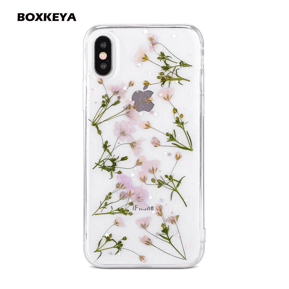 2019 новейшие DIY настоящие сухие цветы чехлы для iPhone Xs Max XR X 6 S 7 8 Plus ручной работы