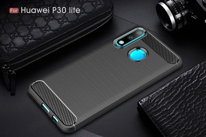 Для huawei P30 Lite Honor 20S Мягкий Силиконовый противоударный чехол MAR-LX1M MAR-LX1H текстура углеродного волокна бампер крышка MAR LX1M LX1