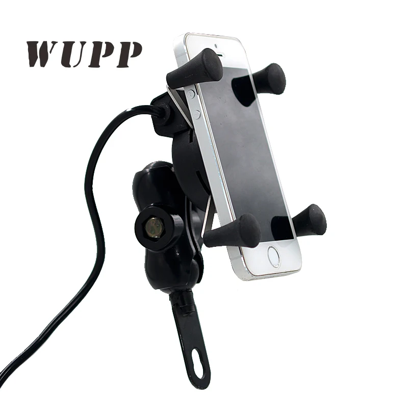 WUPP Универсальный X Grip держатель для телефона смартфона мотоцикла Gps с 5V 2A Usb