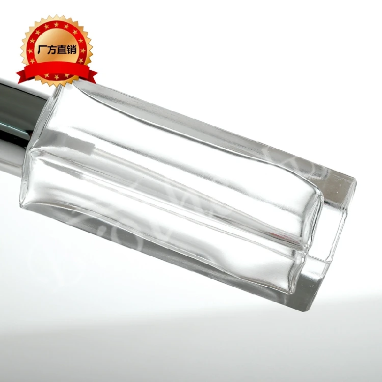 Refillable 20ML Rectangular Glass Bottle of Silver and Gold Aluminum Cap Perfume Spray Cosmetics 100PCS/LOT | Красота и здоровье