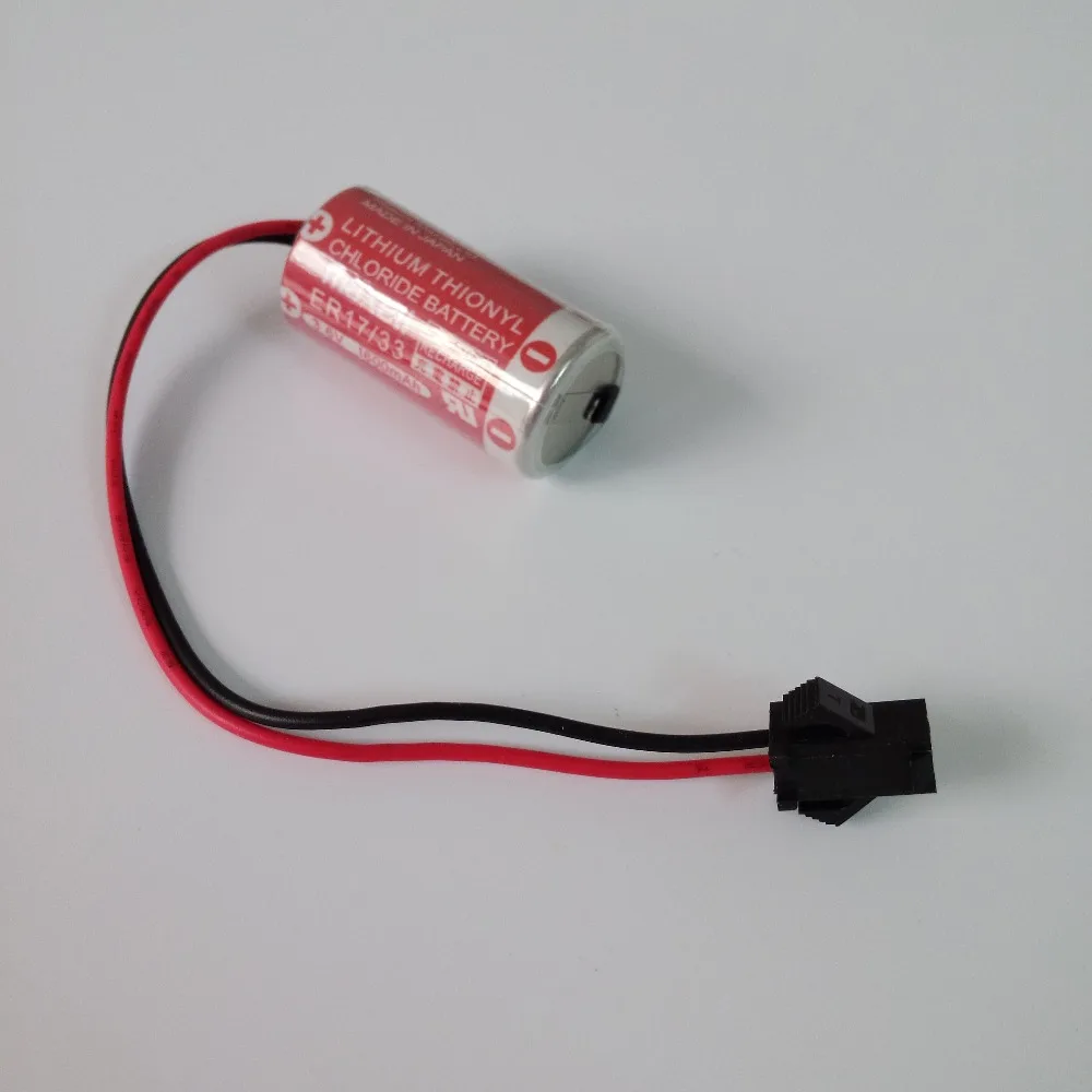 5PCS Battery for Maxell ER17/33 3.6V 1600mAh 2/3A 17330 PLC Lithium Batteries with Black plug connector | Электроника